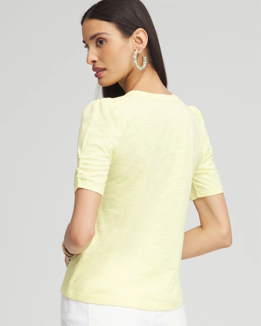 Slub Split Neck Henley Tee | Chico's